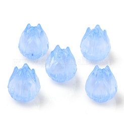 透明なアクリルビーズ  花  ミックスカラー  9x8.5x8.5mm  穴：1.2mm&nbsp;X-OACR-K005-13