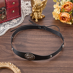 1Pc Middle Ages Retro Imitation Leather Viking Headbands&nbsp;OHAR-CL0001-02B