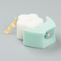 花の形をしたアロマテラピー無煙キャンドル  ボックス付き  結婚式のための  パーティー  奉納  オイルバーナーとクリスマスの飾り  ホワイト  6x5.1x2.7cm&nbsp;DIY-C001-02A