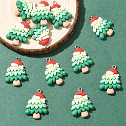 12Pcs Christmas Opaque Resin Pendants&nbsp;RESI-YW0004-83