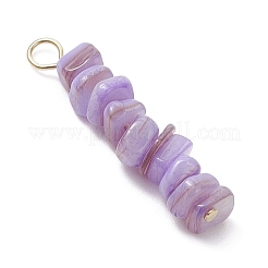 10Pcs 10 Colors Dyed Natural Freshwater Shell Nuggets Beaded Pendants&nbsp;PALLOY-JF04517-01