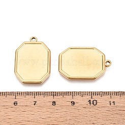 304 Stainless Steel Pendant Cabochon Settings&nbsp;STAS-N108-75G