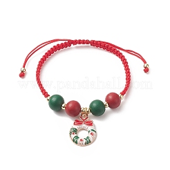 Christmas Themed Alloy Enamel Charm Bracelet&nbsp;BJEW-JB09928