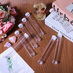 蓋付き透明チューブプラスチックビーズ容器  透明  12.9x1.85cm  内径：1.8のCM&nbsp;CON-WH0092-81B