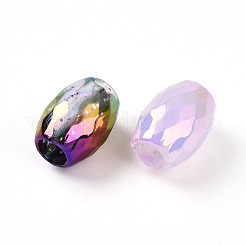 Transparent UV Plating Acrylic Beads&nbsp;OACR-I015-34