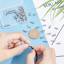 100Pcs 304 Stainless Steel Cord Ends&nbsp;STAS-UN0041-48
