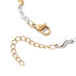 304 Stainless Steel Scalloped Bar Chain Bracelets for Women&nbsp;BJEW-JB13514
