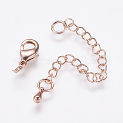 Long-Lasting Plated Brass Chain Extender&nbsp;KK-F711-09RG
