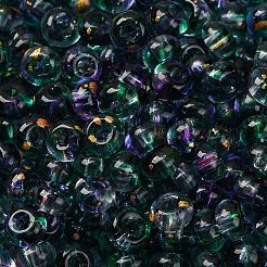 3/0 Baking Paint Transparent Colours Glass Round Beads&nbsp;SEED-L011-13A-07