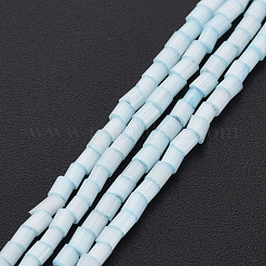Glass Silk Stain Style Beads Strands&nbsp;GLAA-N047-001A-01