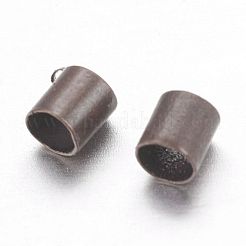 真鍮製つぶし玉カシメ玉  チューブ  ニッケルフリー  赤銅鉱  2x2x0.15mm  穴：1.5mm&nbsp;KK-L021-R-NF