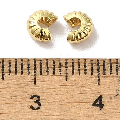 真鍮製つぶし玉カバーカシメ玉カバー  カドミウムフリー＆鉛フリー  24KGP本金メッキ  5.2x3mm  穴：3.5mm&nbsp;X-FIND-Z039-13B-G