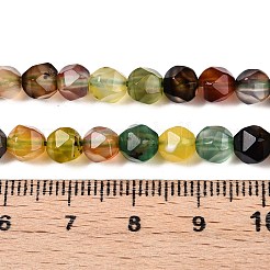 天然瑪瑙（染色）ビーズ連売り  ラウンド  多面カット  ミックスカラー  5.5~6x5.5~6.5mm  穴：1mm  約60~62個/連  14.17~14.88''（36~37.2センチメートル）&nbsp;G-T138-221B