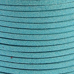 グリッターパウダーフェイクスエードコード  フェイクレース  空色  3mm  100ヤード/ロール（300フィート/ロール）&nbsp;LW-D001-1010