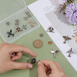 9Pcs 9 Styles Alloy Lapel Pin Backs for Backpack Clothes&nbsp;JEWB-ME0001-24