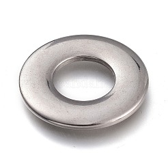 変色しにくい304ステンレススチール製リンクリング  ドーナツ  ステンレス鋼色  25x2.5mm  内径：12mm&nbsp;LS-STAS-F263-04B-P