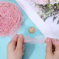 20 Yards Ruffled Nylon Elastic Lace Trim&nbsp;EW-WH0018-03A