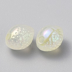 メッキアクリルレモンビーズ  淡黄色  10.5x7.8x8mm  穴：1.8mm  10pc&nbsp;LS-OACR-CJC0009-04E