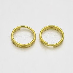 真鍮スプリットリング  ダブルループ丸カン  ゴールドカラー  7x0.6mm  内径約6.4mm  約4760個/500g&nbsp;KK-E647-11G