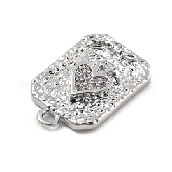 Brass Micro Pave Cubic Zirconia Pendants&nbsp;KK-D283-30P-03