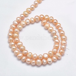 Natural Cultured Freshwater Pearl Beads Strands&nbsp;PEAR-F007-48A-01