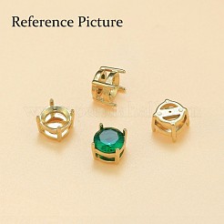 304ステンレススチールラインストーン爪留め  ステンレス鋼色  ラウンド  6mmのラインストーンに適する  5x6x6mm&nbsp;STAS-U042-05A-P