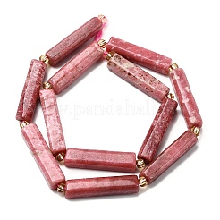 天然チューライトビーズ連売り  コラム  シードビーズで  14~30x6.5~7.5x6.5~7.5mm  穴：1mm  約13~15個/連  15.87''（40.3cm）〜16.06''（40.8cm）&nbsp;G-D353-A01
