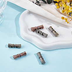 6Pcs 3 Colors Brass Slide Charms&nbsp;KK-ME0004-19