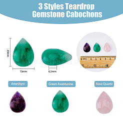 12Pcs 3 Styles Natural Mixed Stone Cabochons&nbsp;G-DC0001-15