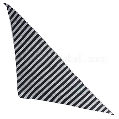 Polyester Striped Knitted Triangle Scarf for Women&nbsp;AJEW-WH20070-106A