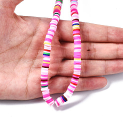 Handmade Polymer Clay Beads Strands&nbsp;CLAY-R089-6mm-096