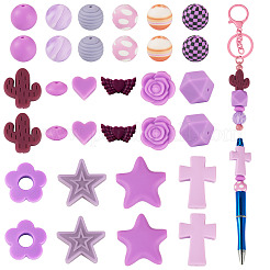 92Pcs Transparent Silicone Focal Beads&nbsp;SIL-TA0002-85C