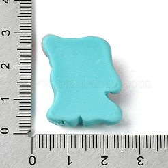 不透明樹脂デコデンカボション  ファッションの女の子  シアン  26x23x8.5mm&nbsp;RESI-C045-01C