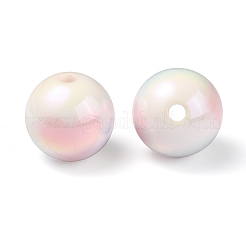 UV Plating Rainbow Iridescent Acrylic Beads&nbsp;OACR-F004-09B