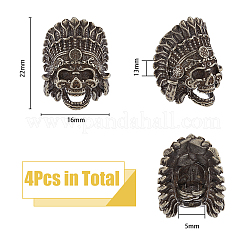 4Pcs Tibetan Style Alloy European Beads&nbsp;TIBEB-FH0001-40AS