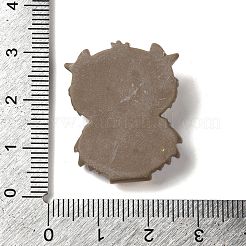 漫画の部族をテーマにした不透明樹脂のデコデンカボション  フクロウ  28.5x23x7mm&nbsp;RESI-M043-01A