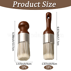 2Pcs 2 Styles PET Bristles Leather Furniture Oil Brush&nbsp;TOOL-CL0001-04