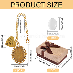 DIY Oval Alloy Bachelor's Hat Pendant Decoration Making Kits&nbsp;HJEW-GL00019
