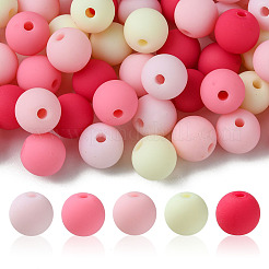 70Pcs Rubberized Style Acrylic Beads&nbsp;MACR-FS0001-71B