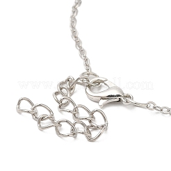 Heart with Word Best Wishes Zinc Alloy Pendant Necklaces for Christmas&nbsp;NJEW-M203-02B-GP