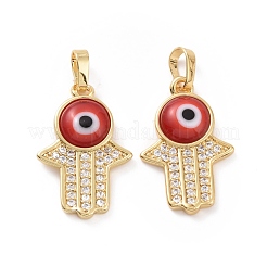 Brass Micro Pave Cubic Zirconia Pendants&nbsp;ZIRC-F136-02G