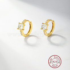 Real 18K Gold Plated 925 Sterling Silver Hoop Earrings&nbsp;OB9176-3