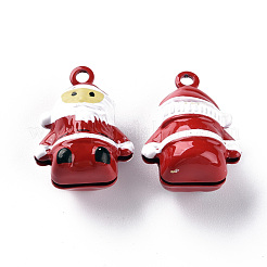 Christmas Baking Paint Brass Bell Pendants&nbsp;X-KKB-S002-002