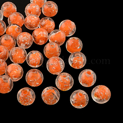 Handmade Luminous Lampwork Beads&nbsp;LAMP-R125-8mm-M