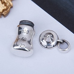 925スターリングシルバーペンダント  おしゃぶりボトル  アンティークシルバー  26.5x16x13.5mm  穴：5mm&nbsp;STER-BB55625-A