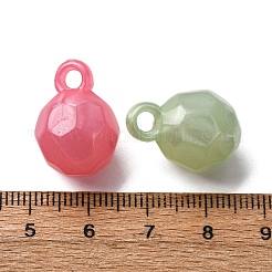 不透明で光沢のあるグリッターパウダーのアクリルパーツ  暗闇で光る  ミックスカラー  オーバル  20x14.5mm  穴：3.4mm  約253個/500g&nbsp;OACR-G052-12C