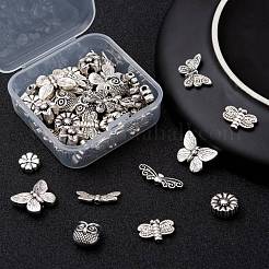 48Pcs 12 Style Tibetan Style Alloy Beads&nbsp;TIBEB-LS0001-01