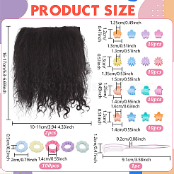 2Pcs Wool Doll Wig Hair&nbsp;DIY-NB0016-02B