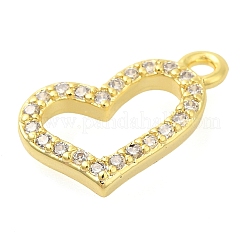 Rack Plating Brass Micro Pave Cubic Zirconia Charms&nbsp;KK-S396-32G