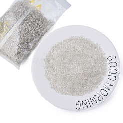 光沢チェコガラスシードビーズ  銀並ぶ  2穴  オーバル  透明  5x3.5x2.5mm  穴：0.9mm  約500 G /袋&nbsp;SEED-N004-005-F01